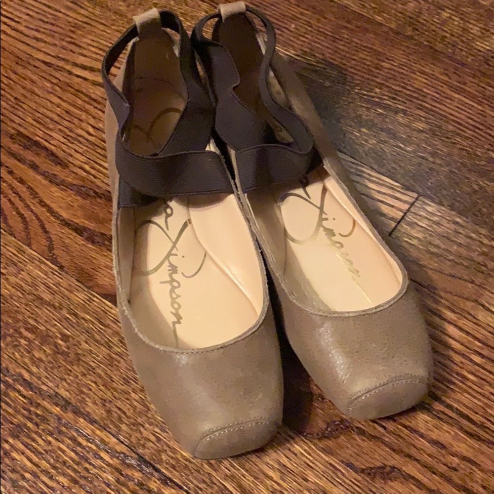 Jessica Simpson brown ballet slip ons